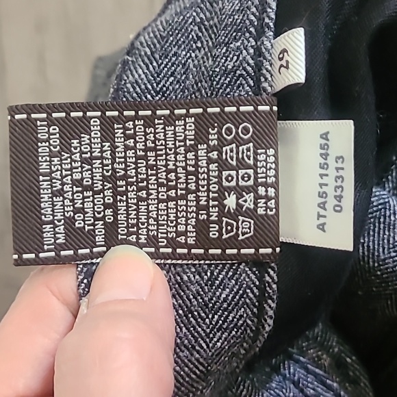 7 for all Mankind Men's Slim Straight Leg Slimmy Jeans Size 29 Herringbone - Picture 8 of 10